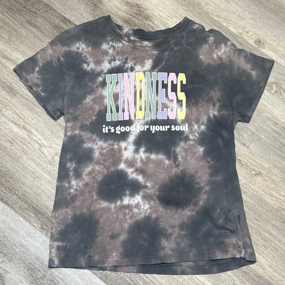Rebellious one kindness good for soul tie-dye tshirt XS